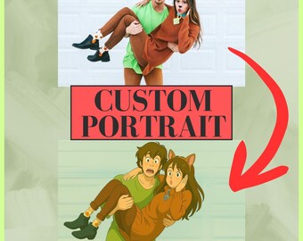 Custom Ghibli-Style Portrait | Digital Anime Art | Personalized Illustration