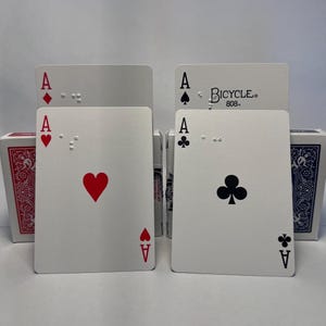 Blindenschrift Spielkarten, Blinden- und Sehbehinderungs Accessoire, Kartenspiele