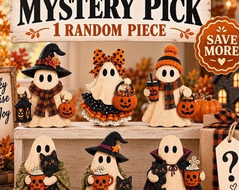Custom Wooden Ghost Block, Rustic Halloween Fall Decor, Farmhouse Shelf Sitter