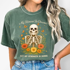 Skeleton Spoonie Chronic Illness Flare Day Shirt, Sarcastic Dysautonomia Shirt POTS Syndrome Cystic Ehlers Danlos Fibro Rare Disease
