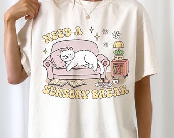 Cute Dissociating Neurodiverse Audhd Shirt Ptsd Shirt Cat Cptsd Osdd Autism ASD Overstimulated Shirt Adhd Celebrate Neurodiversity