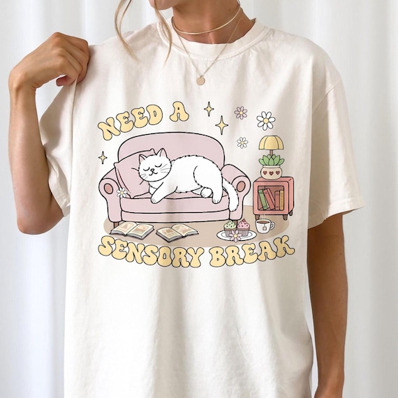 Cute Dissociating Neurodiverse Audhd Shirt Ptsd Shirt Cat Cptsd Osdd Autism ASD Overstimulated Shirt Adhd Celebrate Neurodiversity