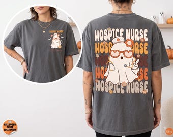 Custom Hospice Nurse Shirt, Halloween Hospice Shirt, Gift for Nurse, Hospice Care, Nursing Shirt, Spooky Nurse, Skeleton shirt
