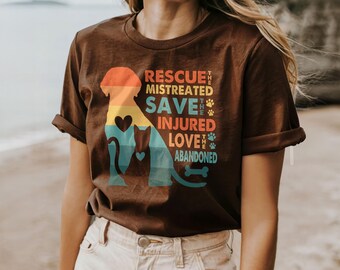 Retro Animal Adoption Shirt, Dog Adoption Shirt, Cat Rescue Shirt, Animal Rescue Shirt, Cat Dog Lovers Gift