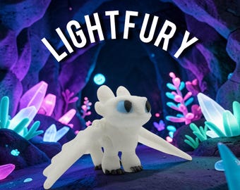 3D Printed Lightfury Flexi CartoonPrint Mini Figure How to Train Your Dragon HTTYD Hiccup Berk Toothless TOP2