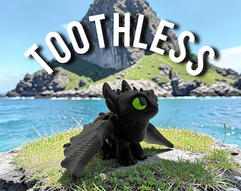 3D Printed Toothless Flexi CartoonPrint Mini Figure How to Train Your Dragon HTTYD Hiccup Berk Nightfury TOP2