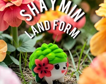 3D Printed Shaymin Land Form PokePrint Mini Pokemon Anime G4