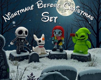 Figuras flexibles impresas en 3D de Pesadilla antes de Navidad, minifiguras de Disney de Jack Skellington, Sally Zero y Oogie Boogie I10/I11