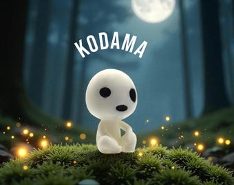 3D Printed Kodama 2 (Sitting Chill) GhibliPrint Mini Figure Anime Princess Mononoke Studio Ghibli J10