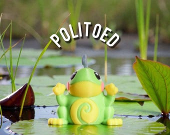 3D Printed Politoed PokePrint Mini Pokemon Anime C9