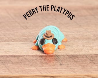 3D Printed Perry the Platypus Flexi EnchantedPrint Mini Phineas and Ferb Disney Figure L1