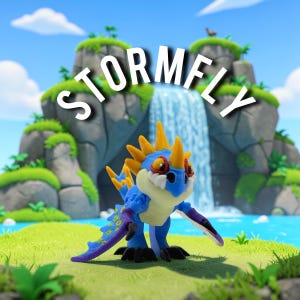 3D Printed Stormfly Flexi CartoonPrint Mini Figure How to Train Your Dragon HTTYD Deadly Nadder Berk