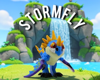 3D Printed Stormfly Flexi CartoonPrint Mini Figure How to Train Your Dragon HTTYD Deadly Nadder Berk TOP1