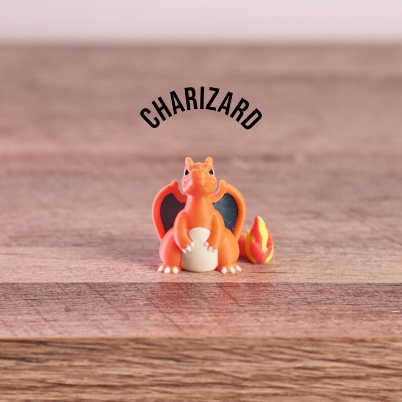 3D Printed Charmander, Charmeleon, and Charizard Evolution Set ...