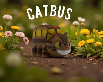3D Printed Catbus GhibliPrint Mini Figure Anime My Neighbor Totoro Studio Ghibli J8
