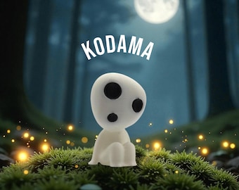 3D Printed Kodama 4 (Sitting Legs Up) GhibliPrint Mini Figure Anime Princess Mononoke Studio Ghibli J11