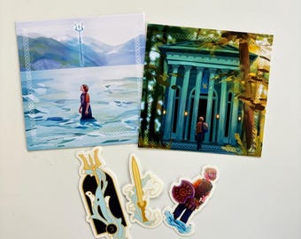 Mini adesivos e impressões de Percy Jackson, filho de Poseidon
