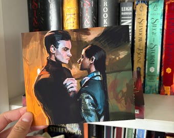 Cartão postal de Kaz e Inej Six of Crows