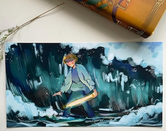 Impressão de Percy Jackson Luta com Ares