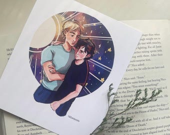 Impressão Solangelo O Sol e a Estrela (7 x 6 polegadas)