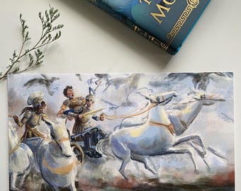 Cena da corrida de bigas de Percy Jackson
