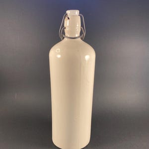 Antique Stoneware Bottle with Ceramic Stopper - Vintage Object