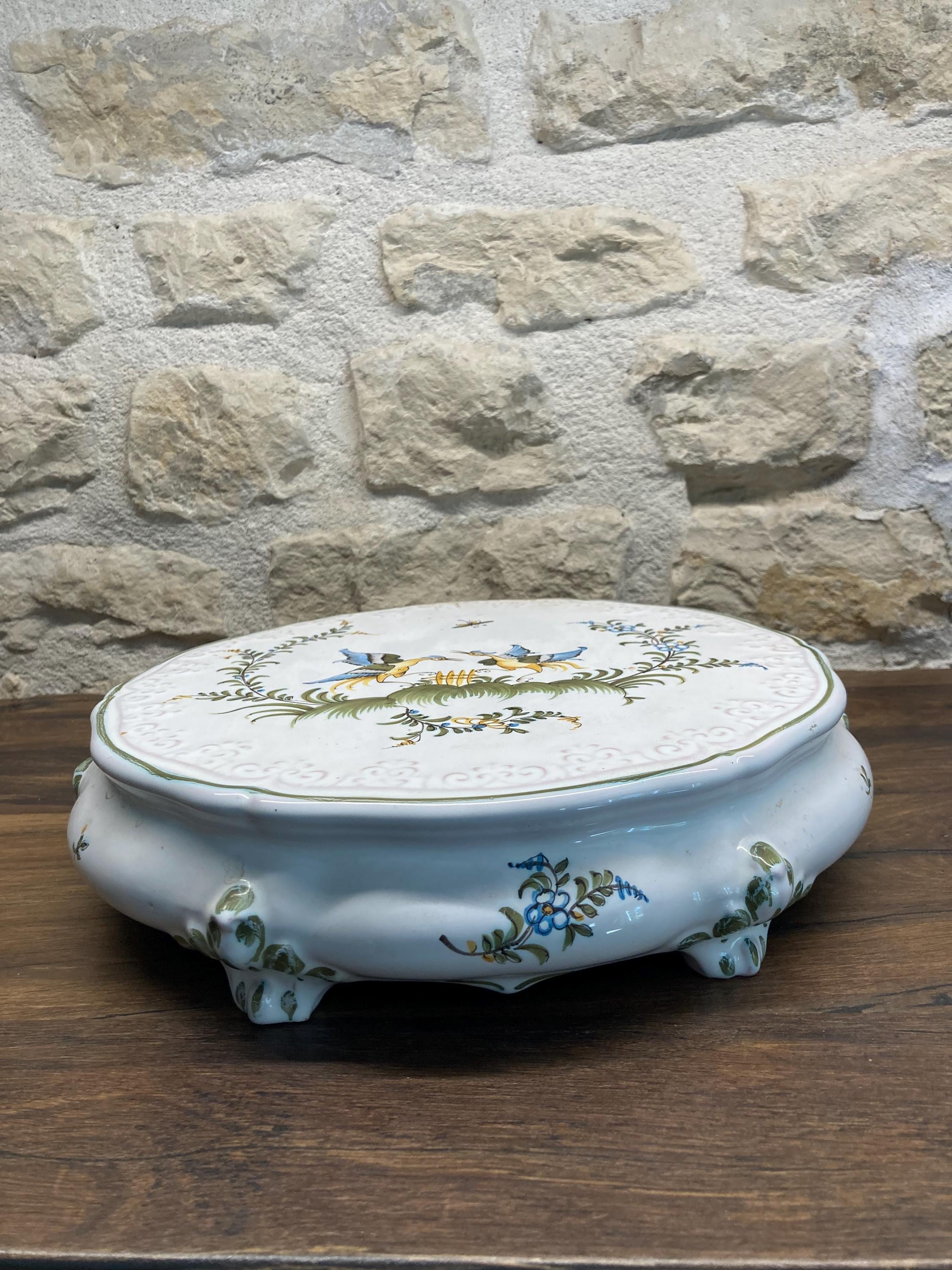 Petit dessous de plat en faïence - Label Emmaüs