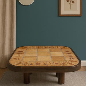 Vintage ceramic coffee table by Roger Capron – Vallauris, 1970s