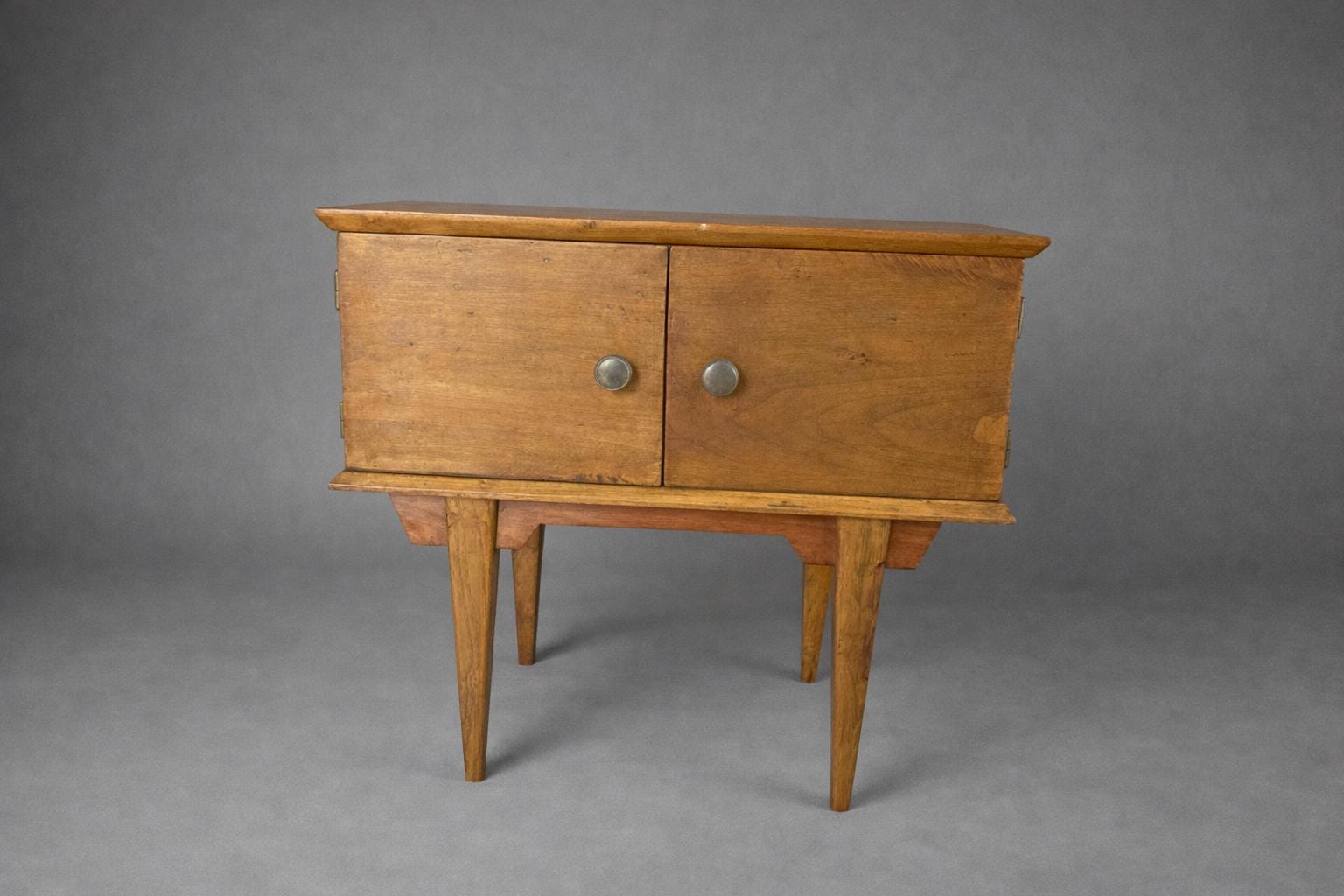 Tables De Chevet Vintage Françaises – Design Scandinave Années 60, Bois Marron