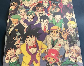 Dragon Ball Z & One Piece Crossover Poster – 2013 Special Edition