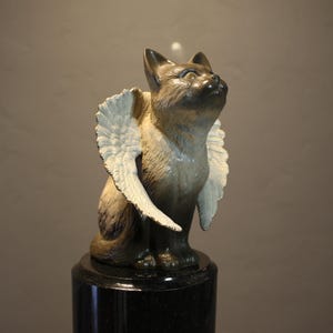 sculptures, Bronze cat. Signed and numbered real bronze from a California foundry.