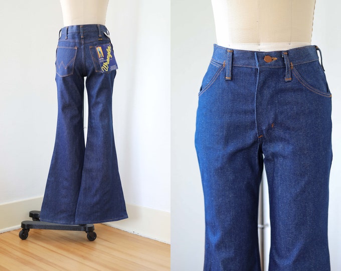 1970s Wrangler Deadstock Big Bell Jeans 70s Indigo Denim - Etsy