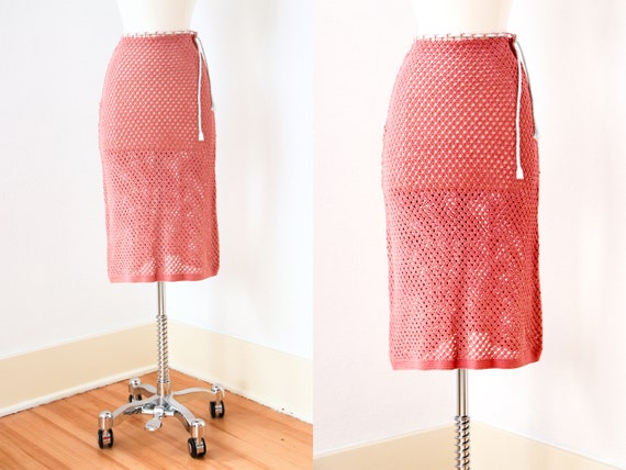 1940s Skirt - Vintage 40s Skirt - Hand Crochet Woo