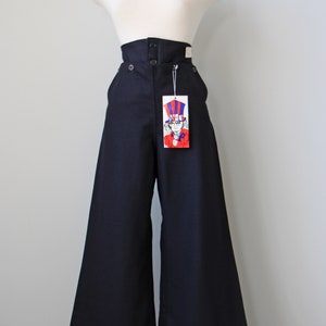 1940s Sailor Trousers Vintage Deadstock WWII Australian Navy Wool 40s Pants Mega Belled Hems in XS S M L XL Rare and Amazing image 2
