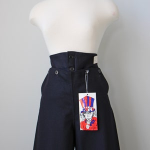 1940s Sailor Trousers Vintage Deadstock WWII Australian Navy Wool 40s Pants Mega Belled Hems in XS S M L XL Rare and Amazing image 3