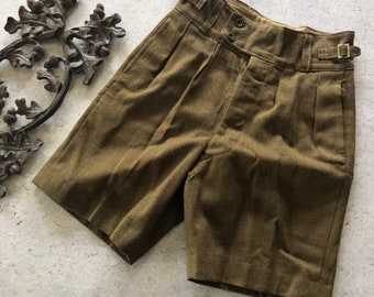 VTG Men's 1940s WW2 US Navy White Bermuda Shorts Sz 31 40s