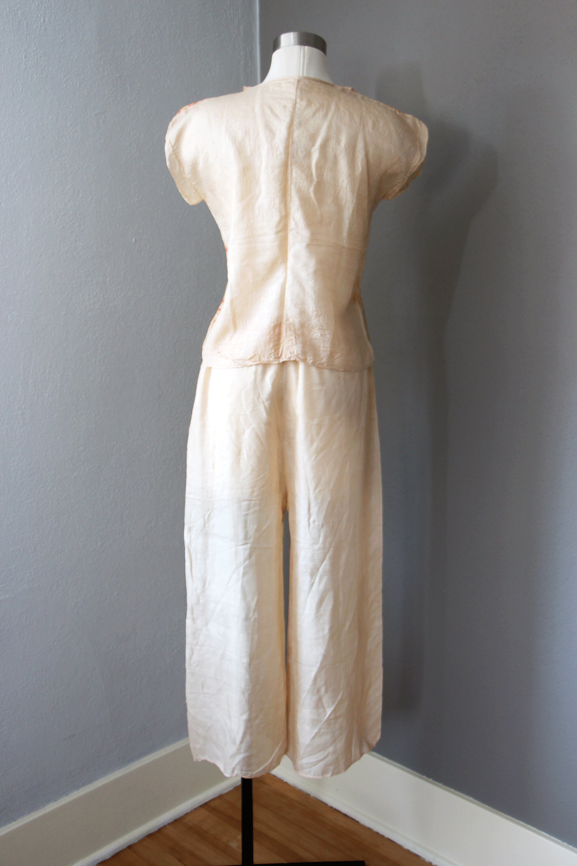 1920s Rare Pongee Silk Japanese Pajamas 20s Art Deco Pajama Etsy