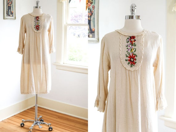 Vintage 1970s Dress - Charming Deadstock Serbian … - image 1