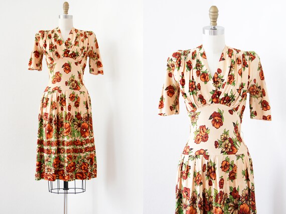 R e s e r v e d 1930s to 1940s Dress - Vintage 30s