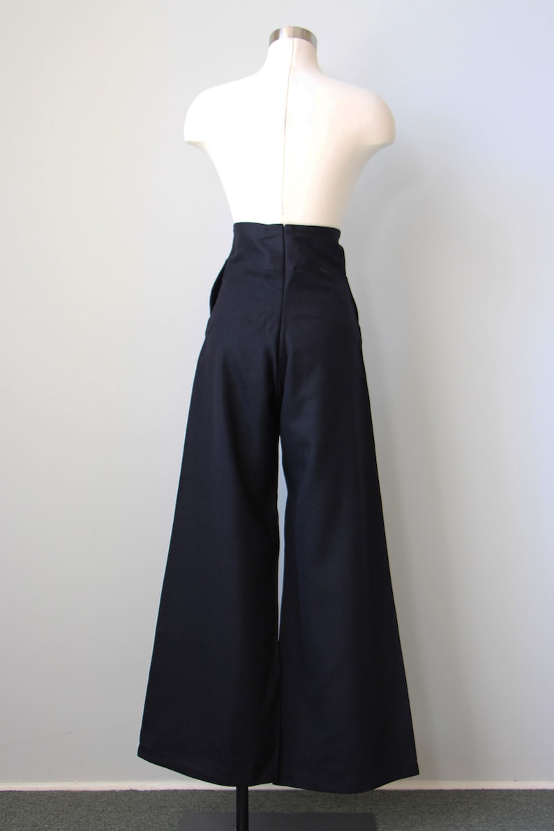 1940s Sailor Trousers Vintage Deadstock WWII Australian Navy Wool 40s Pants Mega Belled Hems in XS S M L XL Rare and Amazing image 7