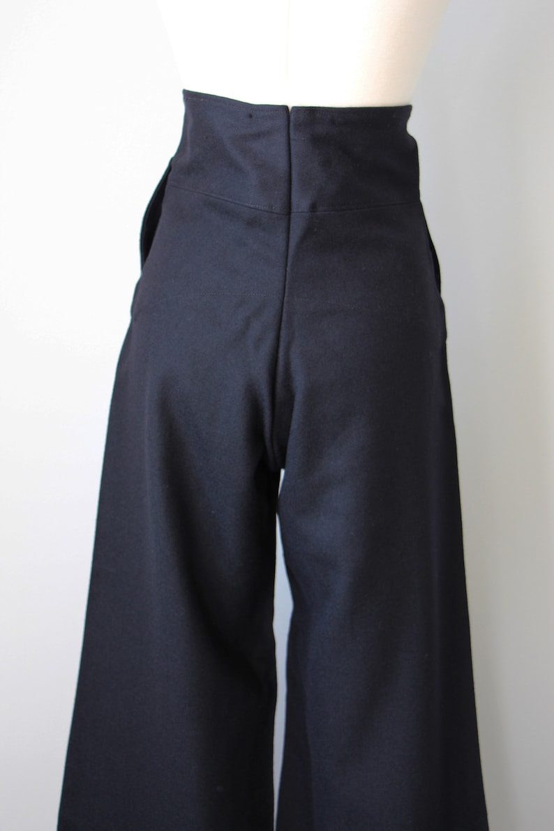 1940s Sailor Trousers Vintage Deadstock WWII Australian Navy Wool 40s Pants Mega Belled Hems in XS S M L XL Rare and Amazing image 8