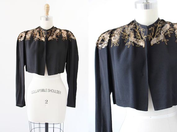 1930s Jacket - Vintage 30s to 40s Capelet - Gorge