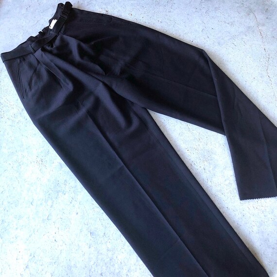 1940s RARE Navy Wool Slacks - Vintage 40s Deadstoc
