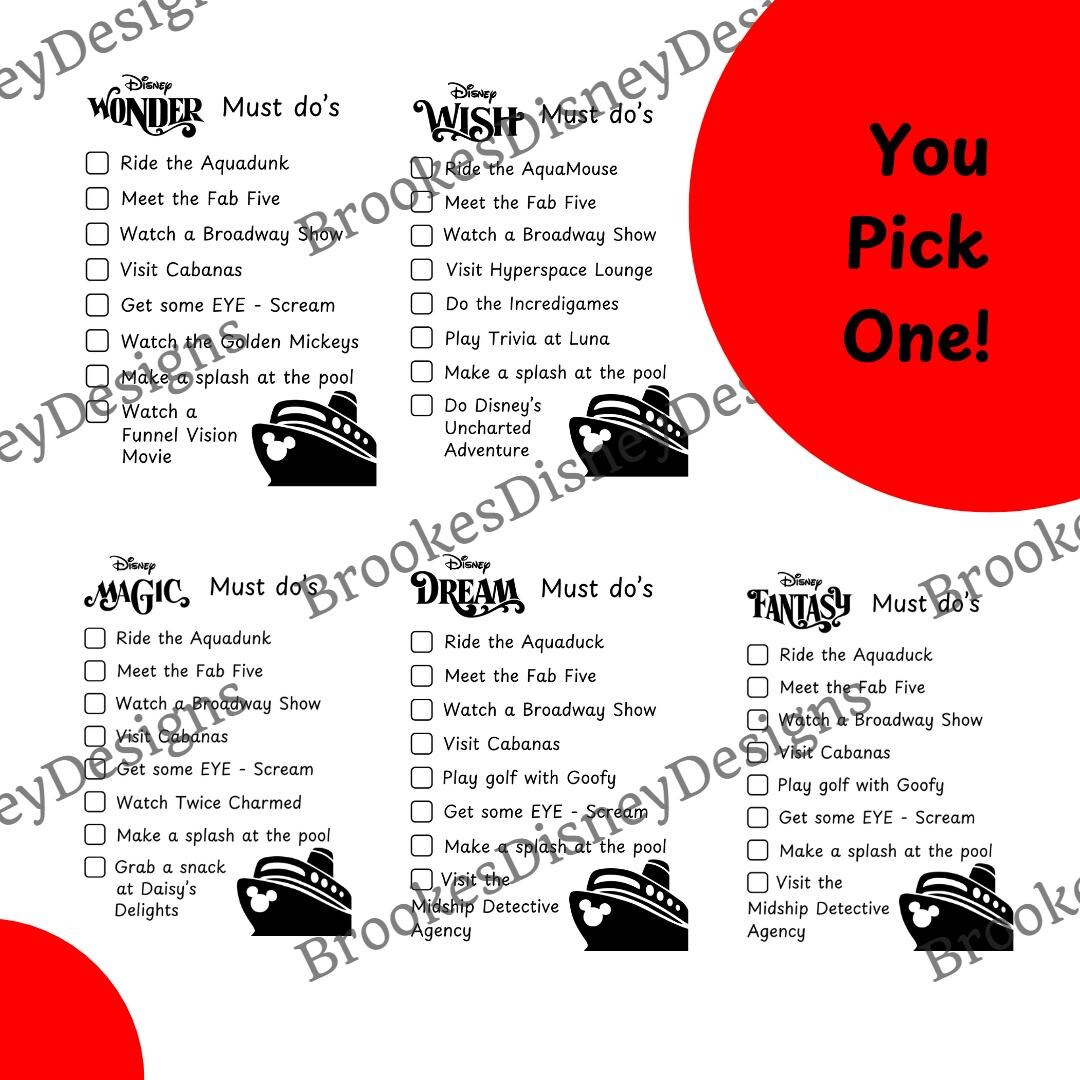 Scavenger Hunt for Disney Cruise Line Fish Extender Gifts and Pixie ...