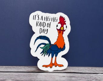 Moana Hei Hei Vinyl Sticker – Water-Resistant Laptop Decal