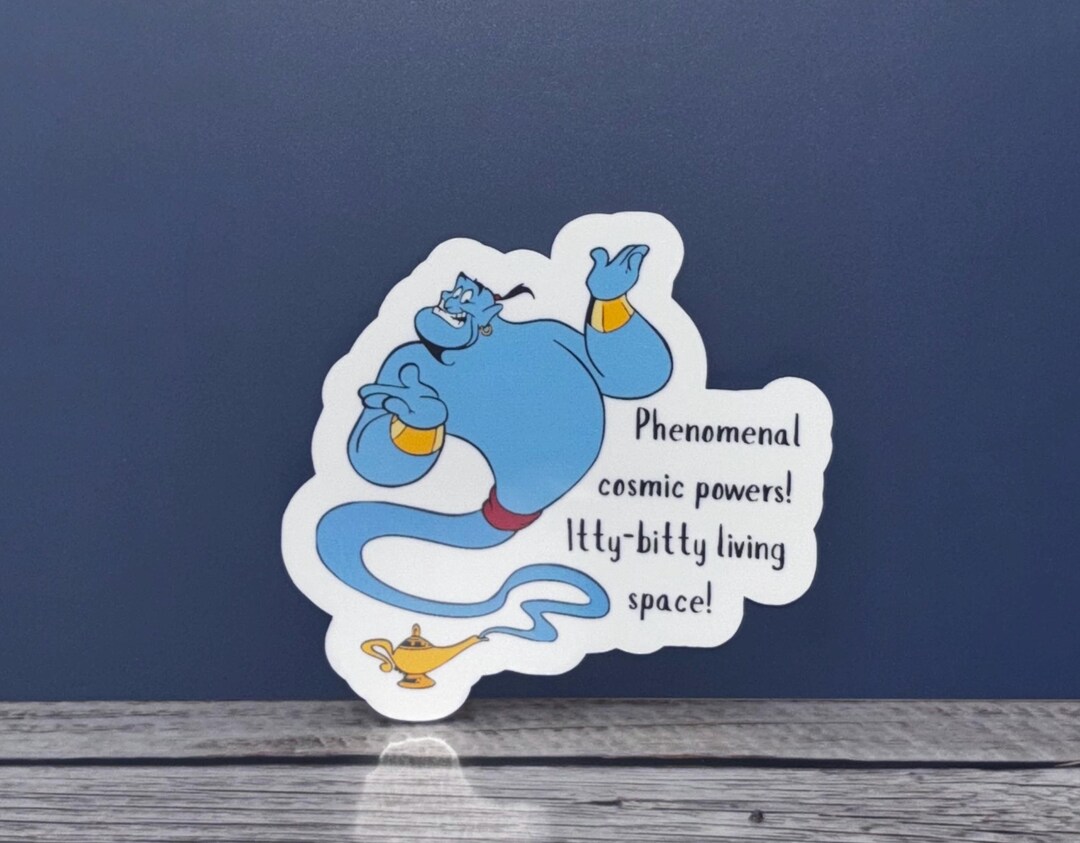 Genie Aladdin Sticker – Water-resistant Vinyl Decal for Laptops - Etsy