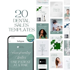 Canva Social Media for Dentist Offices, marketing kit for engagement, IG templates for patient marketing, ready-to-use digital download