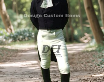 Handmade Men's Black Tailcoat: Historical Frock Coat Jacket