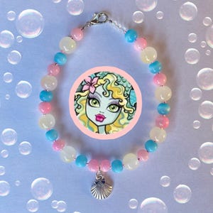 Lagoona Blue Monster High Beaded Bracelet - Handmade Beaded Jewery - 2000’s - sea - ocean - monster - monster high inspired