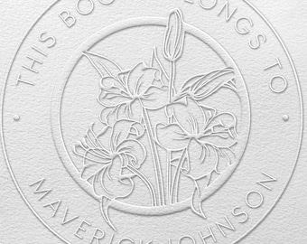 Custom BOOK EMBOSSER STAMP | Personalized Library Stamp | Embosser, Wood or Self Inking | Ideal Gift for Book Lovers|christmas gift